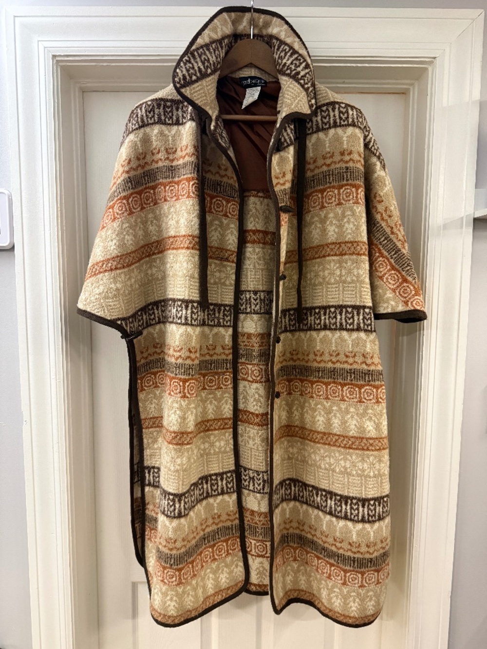 Goodbye Folk (México City) 100% Wool Blanket Cape Coat